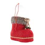 Idena Nikolausstiefel rot 14x8x13,5cm mit Filzbezug