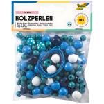 Holzperlen 85er Ocean blau türkis, mit 2...