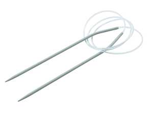 Rundstricknadeln 80cm 3,0mm grau, zum Rund- und Flächenstricken