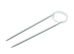 Rundstricknadeln 80cm 4,0mm grau, zum Rund- und Flächenstricken