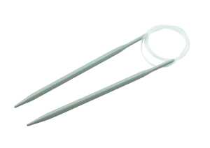 Rundstricknadeln 80cm 5,0mm grau, zum Rund- und Flächenstricken