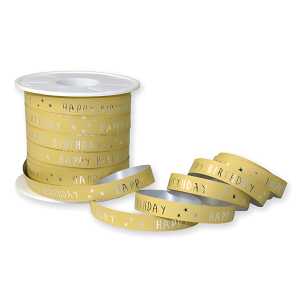 Ringelband Birthday 100mx10mm senfgelb, Pattberg