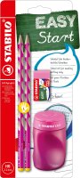 STABILO EASYgraph S Schul-Set pink L mit Spitzer und Radierer