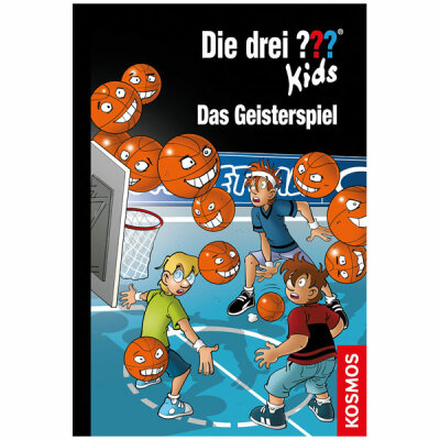 Die drei ??? Kids 87  Das Geisterspiel, Detektivbuch von Boris Pfeiffer, illustriert von K. Schmidt,, 128 Seiten, ab 8 Jahren, Kosmos