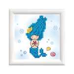 DIAMOND DOTZ 9,5x9,5cm mit Rahmen Sea Star, zum Kreieren...