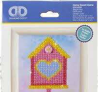 DIAMOND DOTZ 9,5x9,5cm mit Rahmen süßes Zuhause, Kreieren von Motiven