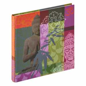 Fotoalbum 26x25cm Buddha rot, 40 Seiten, mit Kunstdruckeinband