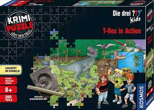 Die Drei ??? Kids Puzzle 200 Teile T-Rex, Titel: T-Rex in Action,
