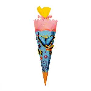 Roth Schultüte 68cm eckig Butterfly-Bastelset