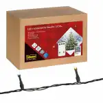Idena Lichterkette 200 LED ww/ws 8h Timer, 200 LED 27,9m