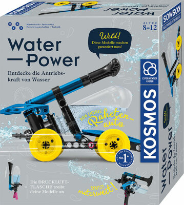 Kosmos Water Power  Experimentierkasten, für 6 Modelle mit Druckluftpupe als Antrieb,, Anleitung mit spannendem Hintergrundwissen, ab 8 Jahren