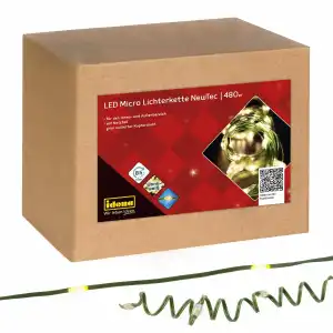 Lichterkette NewTec 480 Micro LED ww 8h Timer, warmweiß, 52,9m