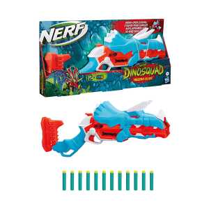 Nerf DinoSquad Tricera Blast mit 12 Elite Darts, Maße: 29x54x6cm