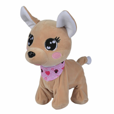 CHI CHI LOVE Baby Boo  Plüsch 30cm mit Sound, reagiert auf 12 Sprachbefehle,, inklusive mehr als 60 verschiedene Sounds,, ab 3 Jahren, Simba