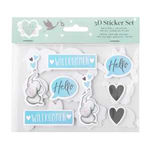 Goldbuch 3D Sticker hello little one blau