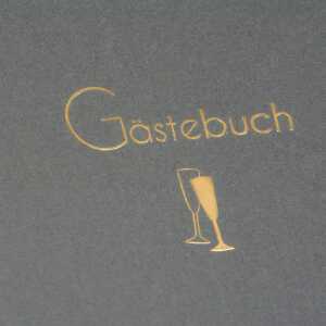 Goldbuch Gästebuch Cheers grau