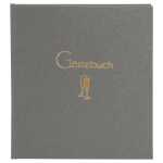 Goldbuch Gästebuch Cheers grau