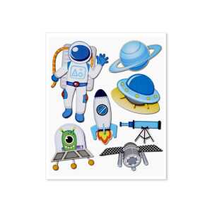 Roth HobbyFun XXL 3D-Sticker Raumfahrt 7 Teile 30 x 30cm