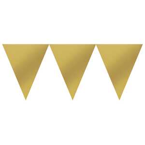 AMSCAN EUROPE Wimpelkette 457x17,7cm gold, Amscan