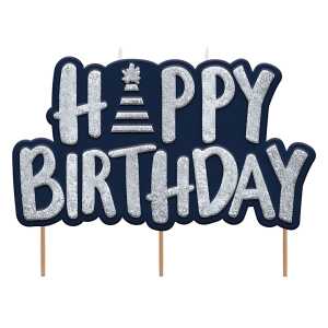 Kerze auf Picker 11x7,5cm A Reason To Celebrate, HAPPY BIRTHDAY