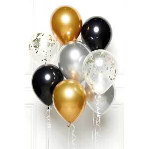 AMSCAN EUROPE DIY Ballonbouquet 8 Ballons 27cm 3 Farben, ab 8 Jahren