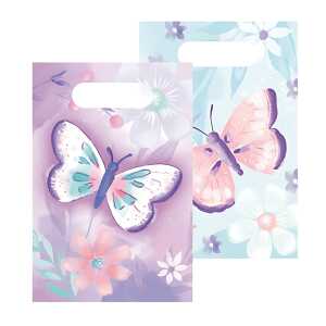 AMSCAN EUROPE Papiertüten 8 Stück Flutter Butterfly, Amscan