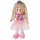 HEUNEC KG  Poupetta Prinzessin  Plüsch 40cm mit Kleid, mit gesticktem Gesicht, rosa Glitzerkleid,, blonden Haaren und silberner Krone,, aus weich gefülltem Nylon Trikot Material, Heunec