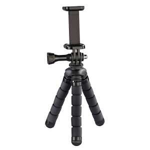 Ministativ Flex 14cm für Smartphones schwarz, 2in1-System