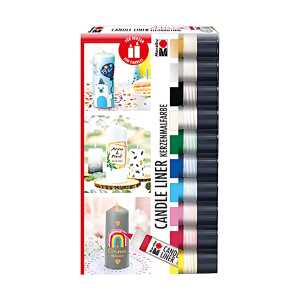Candle Liner Set 10er 25ml 10 Farben, Inhalt:
