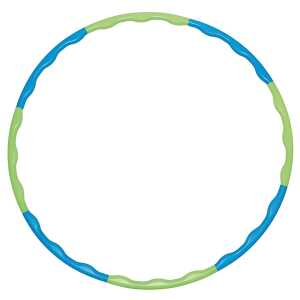 Fitness Hoop 80cm 8 Teile blau grün, 8 teiliger zum Zusammenstecken