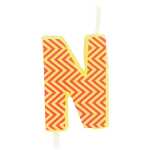 Buchstabenkerze N zur Dekoration von Kuchen, Torten und...
