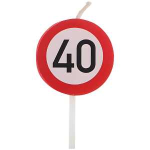 Kerze Jubiläum 40 zur Dekoration von Kuchen, Torten und mehr,