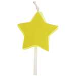 Motivkerze Stern gelb, zur Dekoration von Kuchen, Torten...