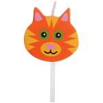 Motivkerze Katze orange, zur Dekoration von Kuchen,...