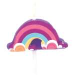 Motivkerze Regenbogen, zur Dekoration von Kuchen, Torten...