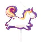 Motivkerze Einhorn gelb, zur Dekoration von Kuchen,...