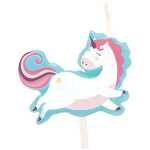 Motivkerze Einhorn blau, zur Dekoration von Kuchen,...