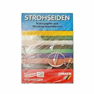 Jansen Strohseide 22,5x32cm farbig sortiert, 25 Bogen