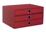 ROESSLER PAPIER Schubladenbox A4 3er quer S.O.H.O. rot