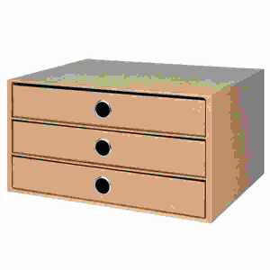 ROESSLER PAPIER Schubladenbox A4 3er S.O.H.O. Kraft