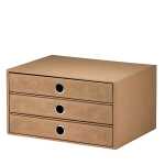 ROESSLER PAPIER Schubladenbox A4 3er S.O.H.O. haselnuss,...