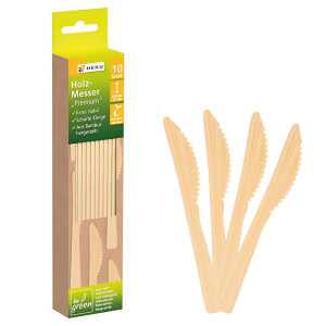 Holzmesser Premium 10 Stück 17cm be green, aus Bambus,