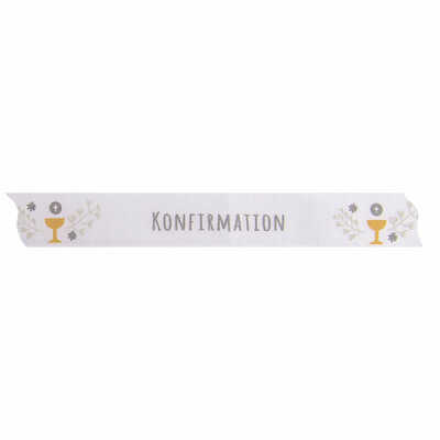 HOLLMANN  Satinband 15mmx3m  Konfirmation anthrazit, Hotex, *** Lieferung nur über Iden Berlin ***