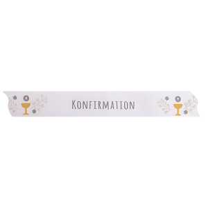 Satinband 15mmx3m Konfirmation anthrazit, Hotex,