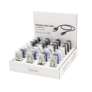 Micro USB Kabel 0,75m 4fach sortiert,