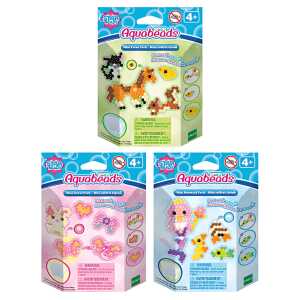 Aquabeads Mini Bastelset 3fach sortiert, 180 bunte Bastelperlen,