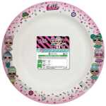 Pappteller 24cm FSC-Mix 8er LOL Glitterati, bedruckter Rand,
