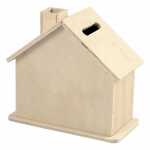 CREATIV COMPANY Spardose 10er 10x10x5,4cm, aus hellem Holz