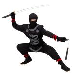 WIDMANN S.R.L. Kinderkostüm Black Ninja Gr. 128,...