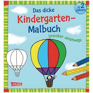 Das dicke Kindergarten - Malbuch Draußen unterwegs, Ausmalmotive